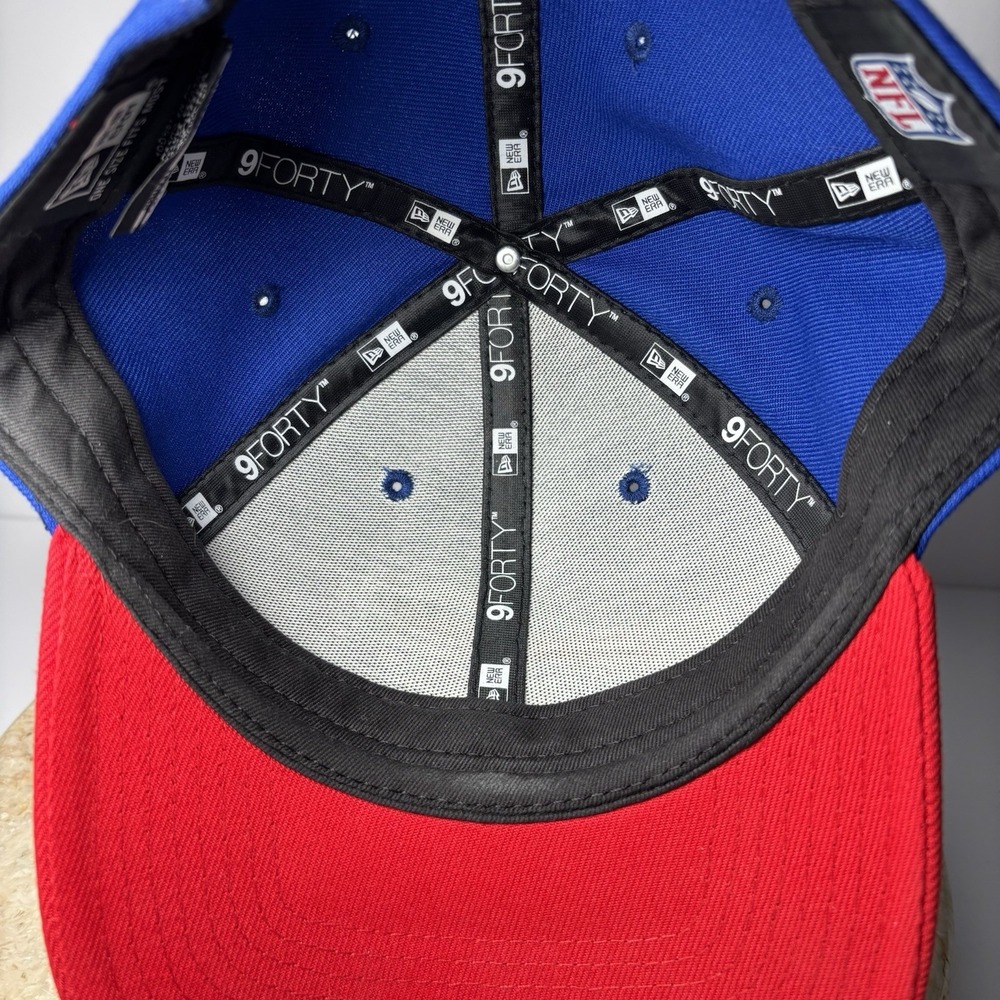 New Era Buffalo Bills 9Forty The‎ League Blue Adjustable Strap Hat Cap - Picture 9 of 11
